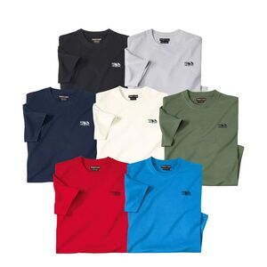 Atlas For Men Mens Cotton T-Shirt (Pack of 7) / Multicolored